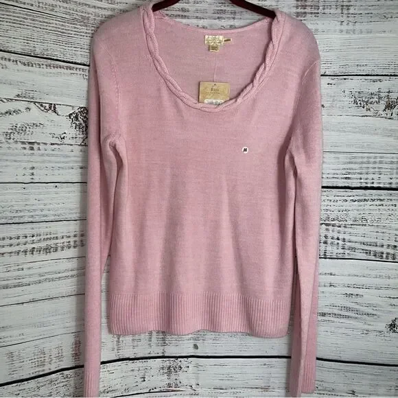 Vintage G.H. Bass & Company sweater Womens Sz M scoop neck ultra soft Hong Kong - Picture 1 of 11